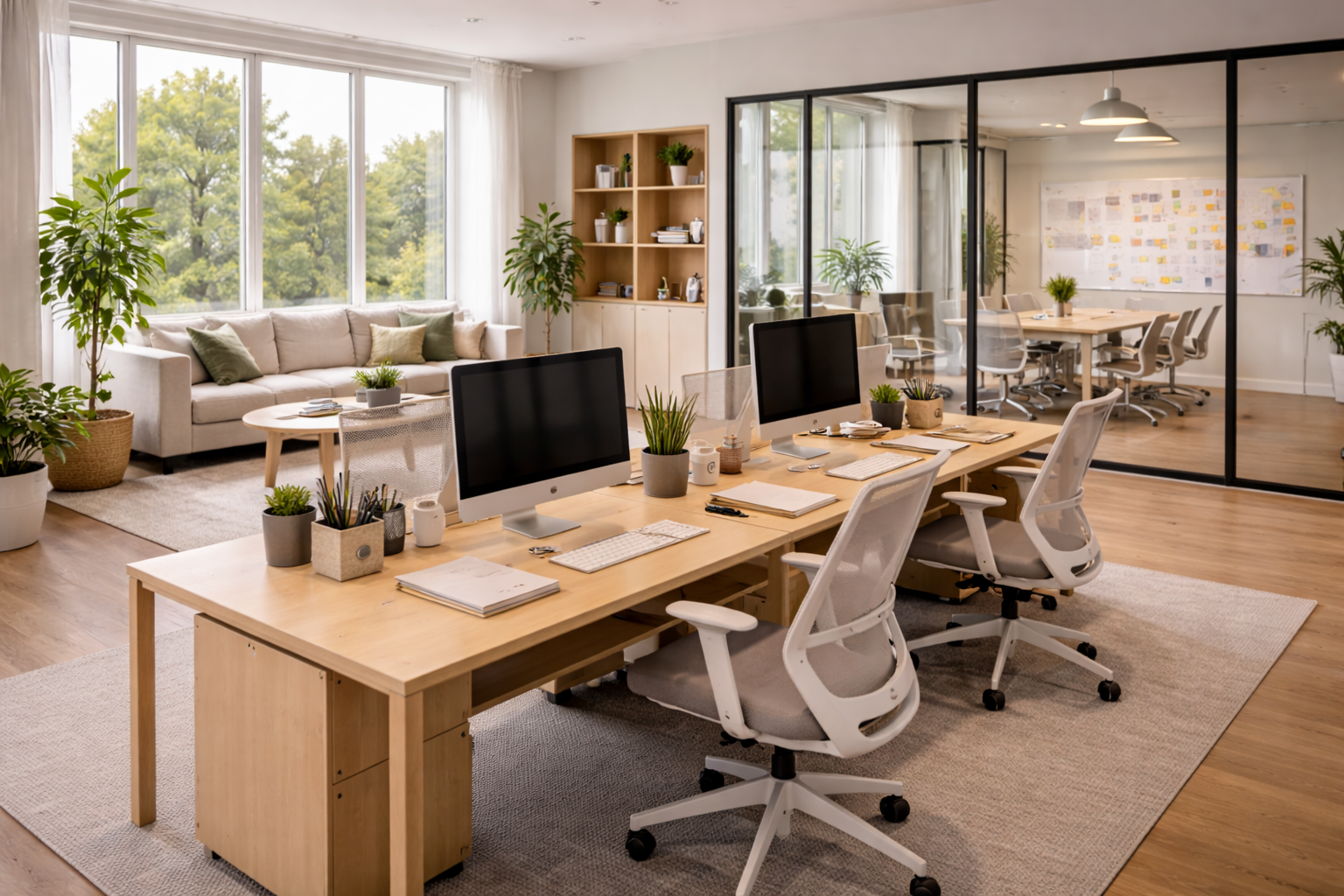 Polished office workspace